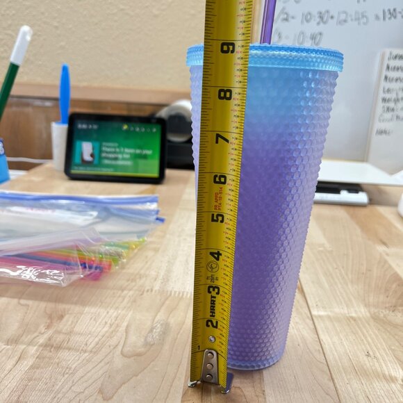 Starbucks Studded Tumbler Ombre Purple Blue Gradient 24 oz NWT - Picture 8 of 11